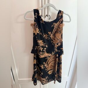 Black and tan Paisley outfit